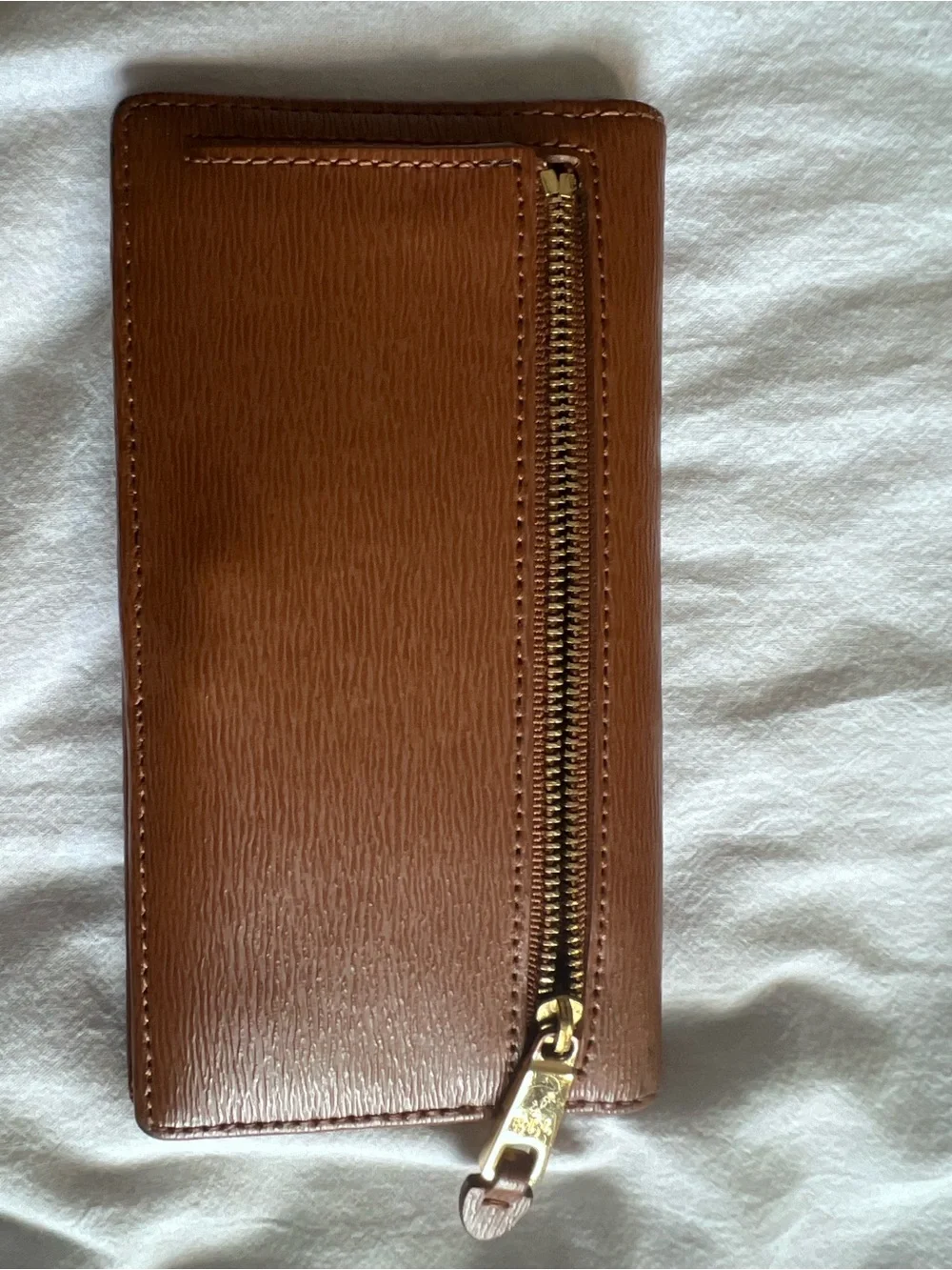 Lauren Ralph Lauren Crosshatch Leather Slim Snapped-Closure Wallet